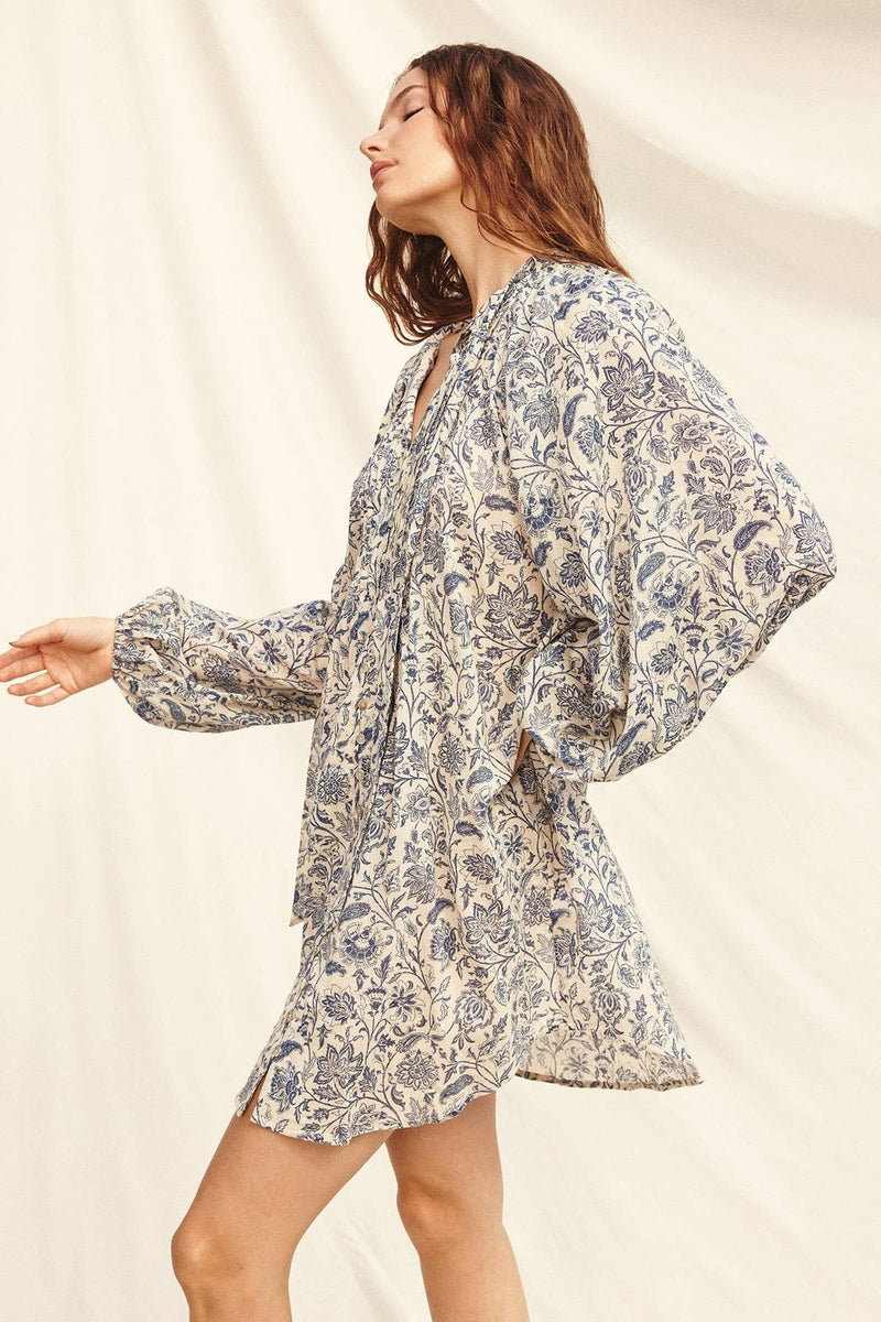 Sunsational Shirt Dress | Vintage Blue