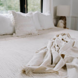 Alpaca Throw | Fringed Beige