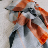 Alpaca Large Throw | Sienna/Grey Check