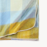 Alpaca Large Throw | Gold/Blue Check