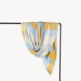 Alpaca Large Throw | Gold/Blue Check