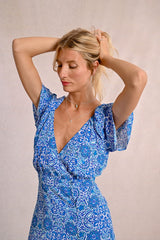 Olina Dress | Blue Asha