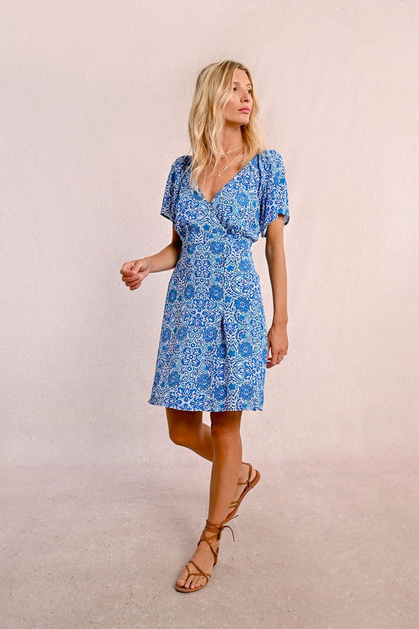 Olina Dress | Blue Asha
