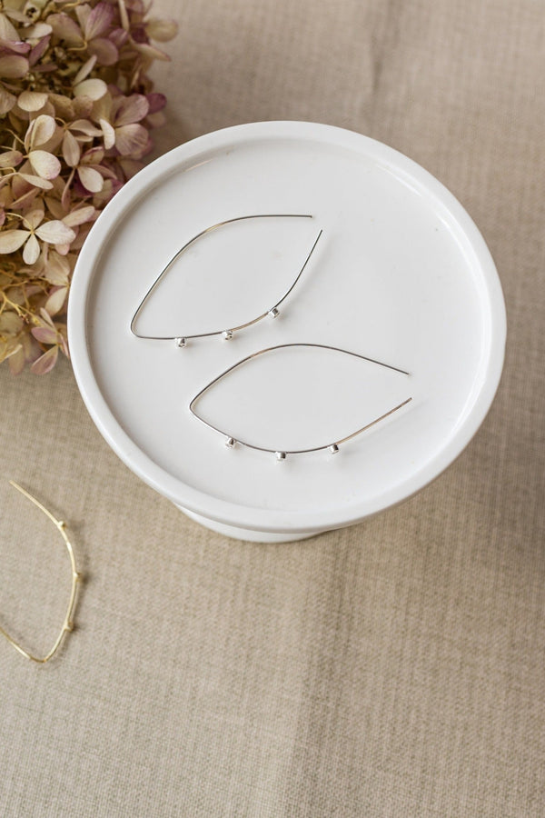 Sparkling Arc Earrings | Silver
