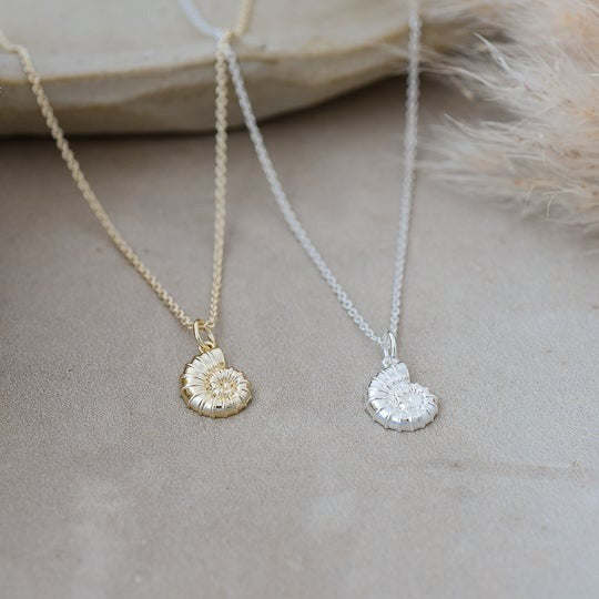 Spiral Shell Necklace | Gold