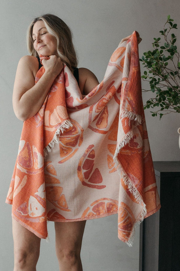 Turkish Towel | Orange Wedges