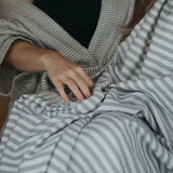 Striped Picnic Blanket | Grey - FINAL SALE