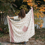 Fleece Lined Throw | Maple Leaf