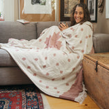 Fleece Lined Throw | Maple Leaf