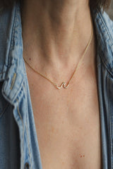 Tiny Wave Necklace | Gold