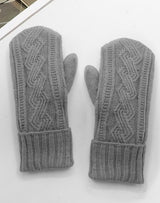 Twist Cable Knit Mittens