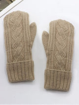 Twist Cable Knit Mittens