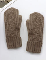 Twist Cable Knit Mittens