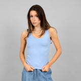 Tanith Double U Tank Top | Blue Shadow