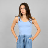 Tanith Double U Tank Top | Blue Shadow