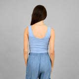 Tanith Double U Tank Top | Blue Shadow