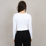 Roxie Long Sleeve Top | White