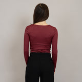 Sanna Long Sleeve Top | Oxblood