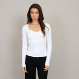 Sanna Long Sleeve Top | White