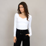 Sanna Long Sleeve Top | White