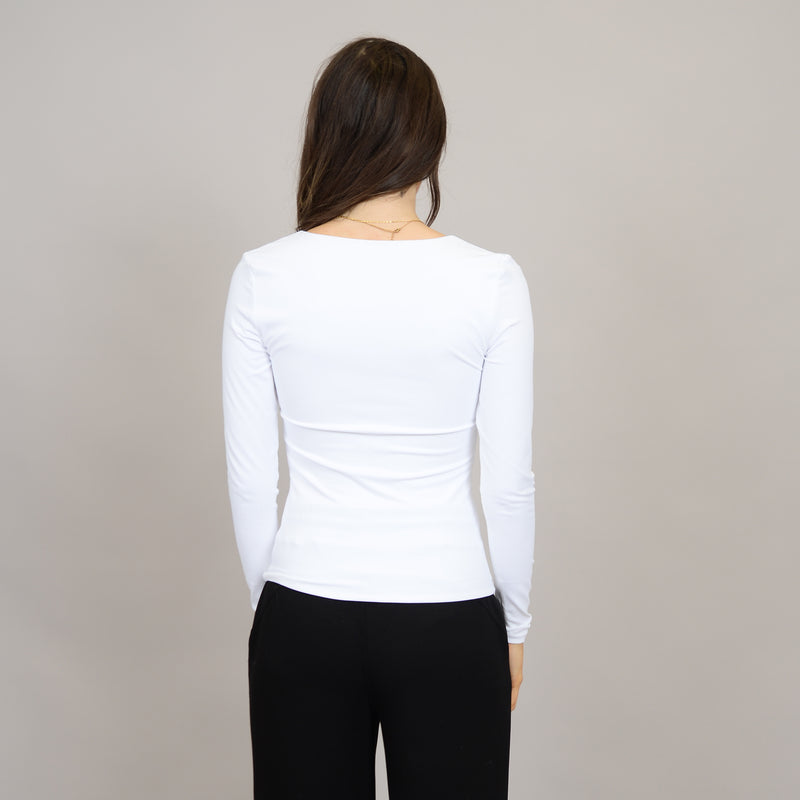 Sanna Long Sleeve Top | White