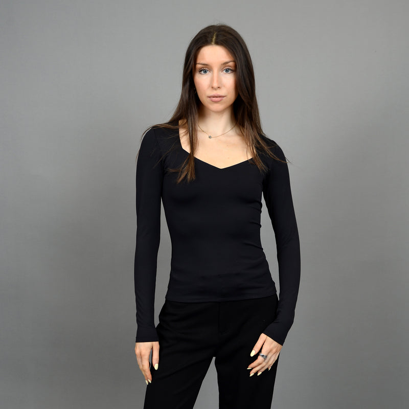 Sanna Long Sleeve Top | Black