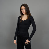 Sanna Long Sleeve Top | Black