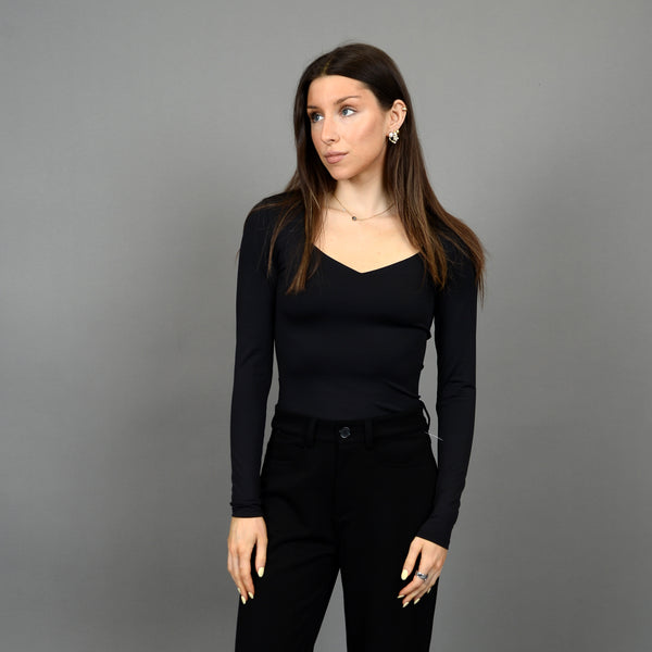 Sanna Long Sleeve Top | Black