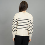 Fatima Cardigan | White Beach Stripe