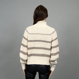 Harlow Pullover | White Beach Stripe