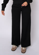 Erika Pants | Black Satin Stripe