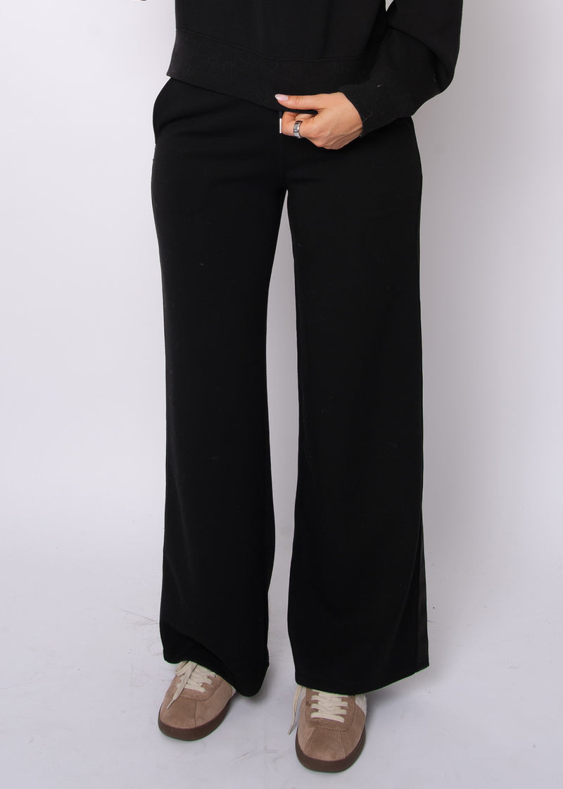 Erika Pants | Black Satin Stripe