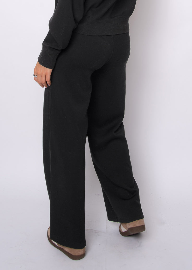 Erika Pants | Black Satin Stripe