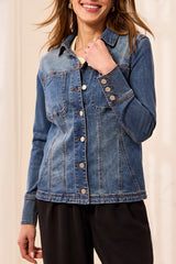 Denim Fitted Jacket | Dusk