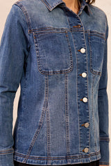 Denim Fitted Jacket | Dusk
