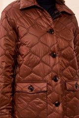 Reversible Quilted Jacket | Brown/Black