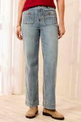 Sophia Curvy Straight Ankle Jeans | Skylight