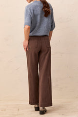 Sophia Curvy Straight Ankle Jeans | Saddle Brown