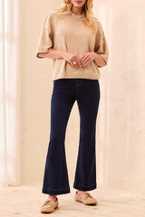 Audrey Pull On Flare Jeans | Dark Night