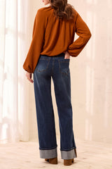 Brooke Palazzo Denim | Dusk