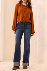 Brooke Palazzo Denim | Dusk