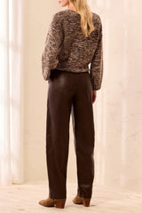 Bobbi Barrel PU Pant | Saddle Brown