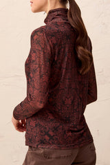 Mesh Turtleneck | Rustic Brown