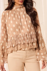 Polka Dot Peplum Blouse | Pashmina