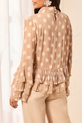 Polka Dot Peplum Blouse | Pashmina