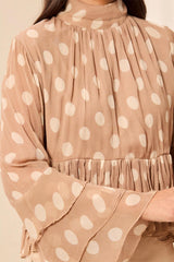 Polka Dot Peplum Blouse | Pashmina