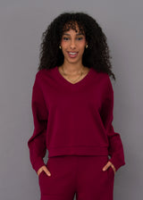 Vy Soft Knit Long Sleeve | Cranberry