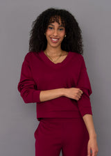 Vy Soft Knit Long Sleeve | Cranberry