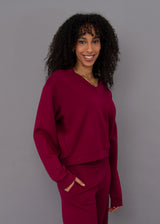 Vy Soft Knit Long Sleeve | Cranberry