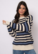 Heida Pullover | Blue Stripe